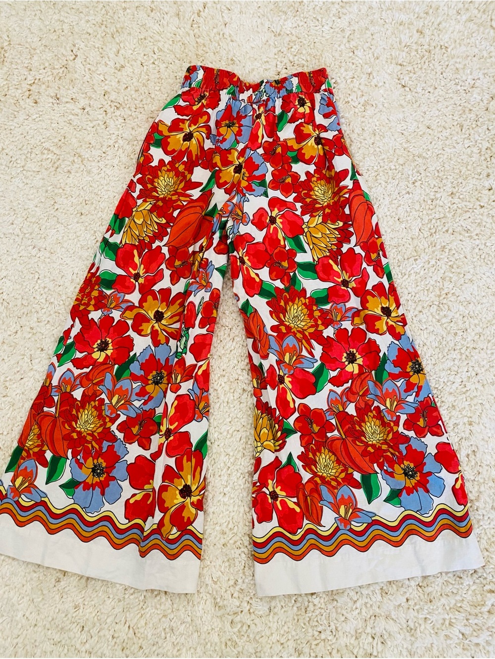 Farm Rio Vibrant Floral Wide-Leg Pants - Picture 2 of 4
